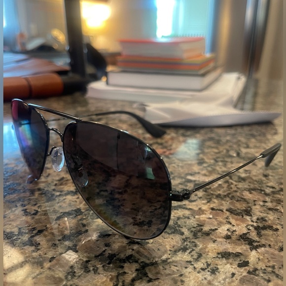 Ray Ban - AVIATOR Sunglasses - Total Black - Picture 6 of 10